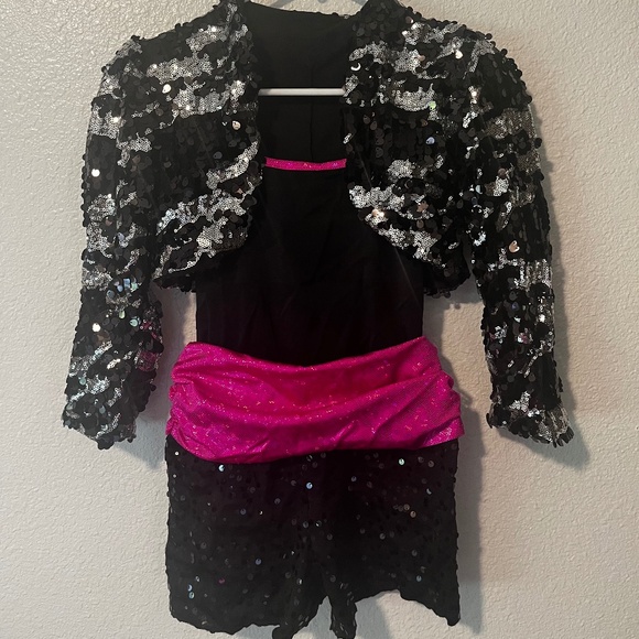 Jazz sequin dance costume